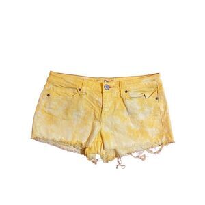 Dittos Woman’s Yellow Tie Dye Short Denim Shorts Size 30